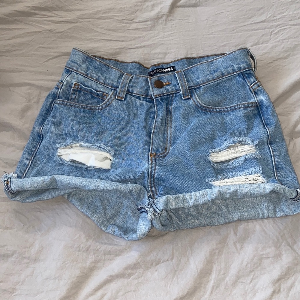 Jean shorts with Rip on Butt